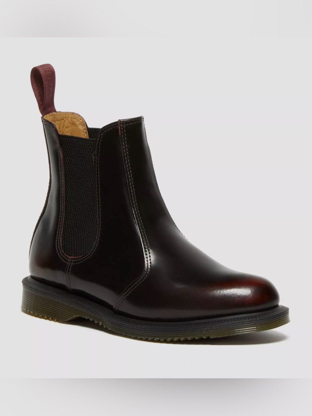 Doc Marten’s Womens Chelsea Boot in Cherry Red/Brown
